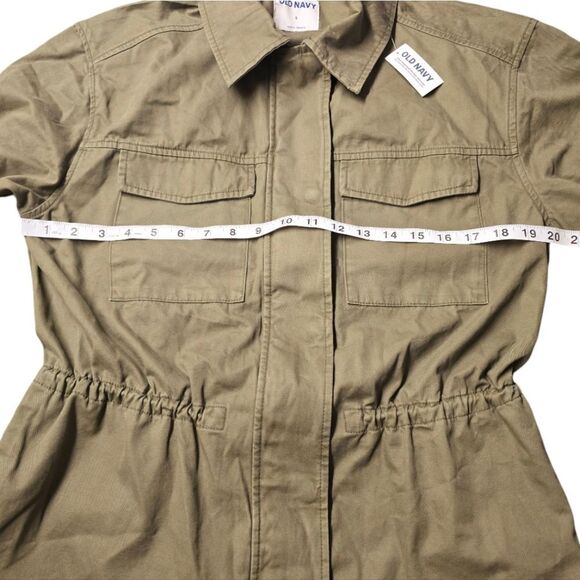 Old Navy -977 NWT Cinched-Waist Scout Utility Jacket in Stone Wall Olive Green S - Picture 13 of 13